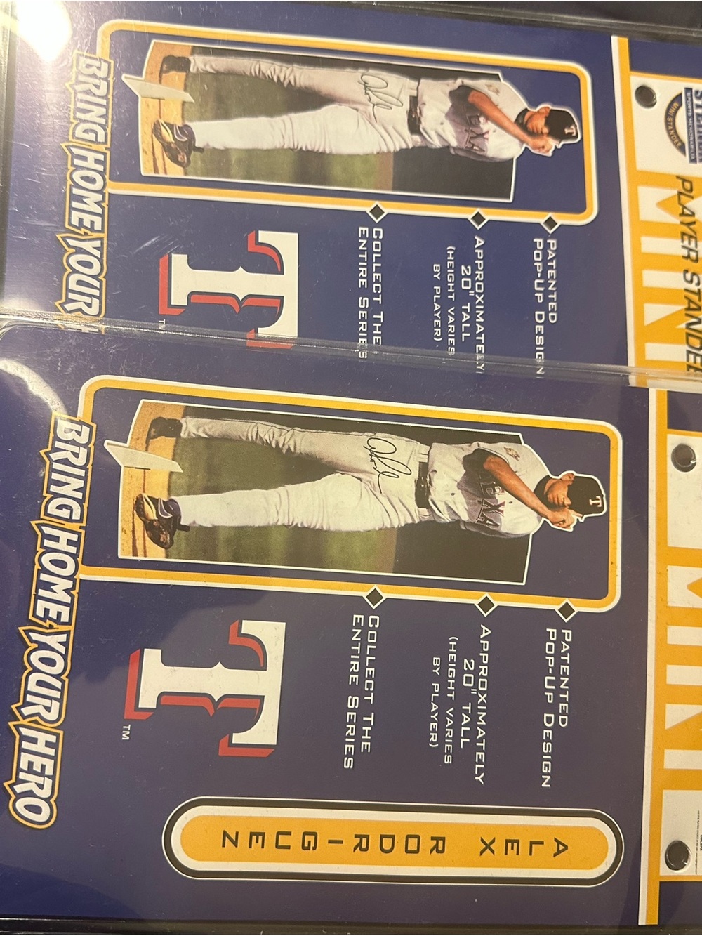 Alex Rodriguez lot of 2 Baseball Player Stand-Up Display - Blue